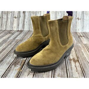 Eytys Nikita Suede Leather Side Gore Boots Size 5.5 36 EU color Beige New $389